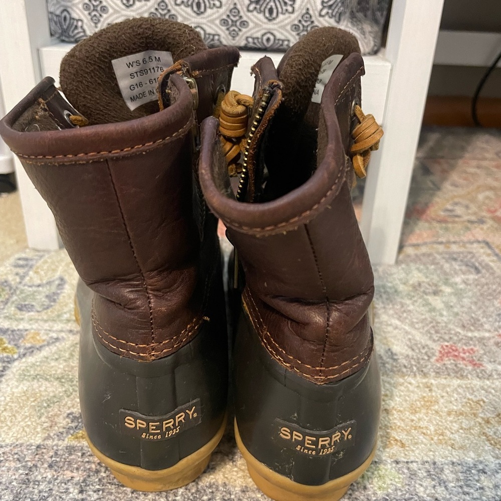 Sperry Women's Brown and Black Waterproof Duck Boots - Picture 4 of 5